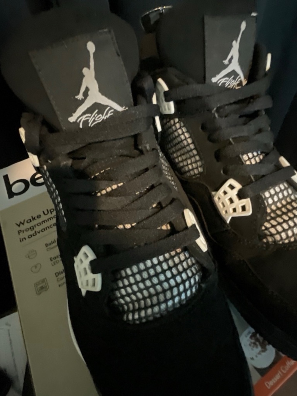 Nike Black and White Men’s Retro Basketball Sneakers